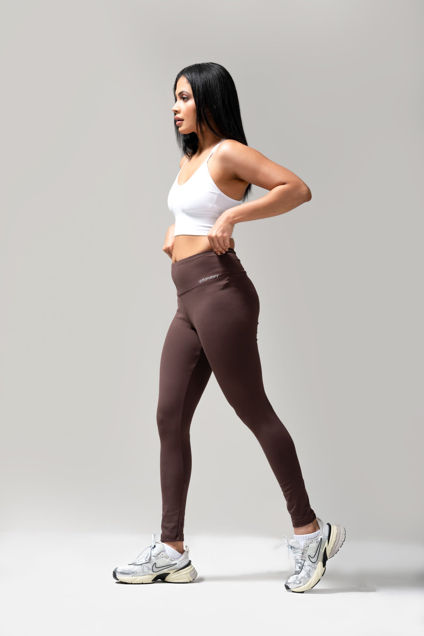 Liana brown High-Waist Leggings